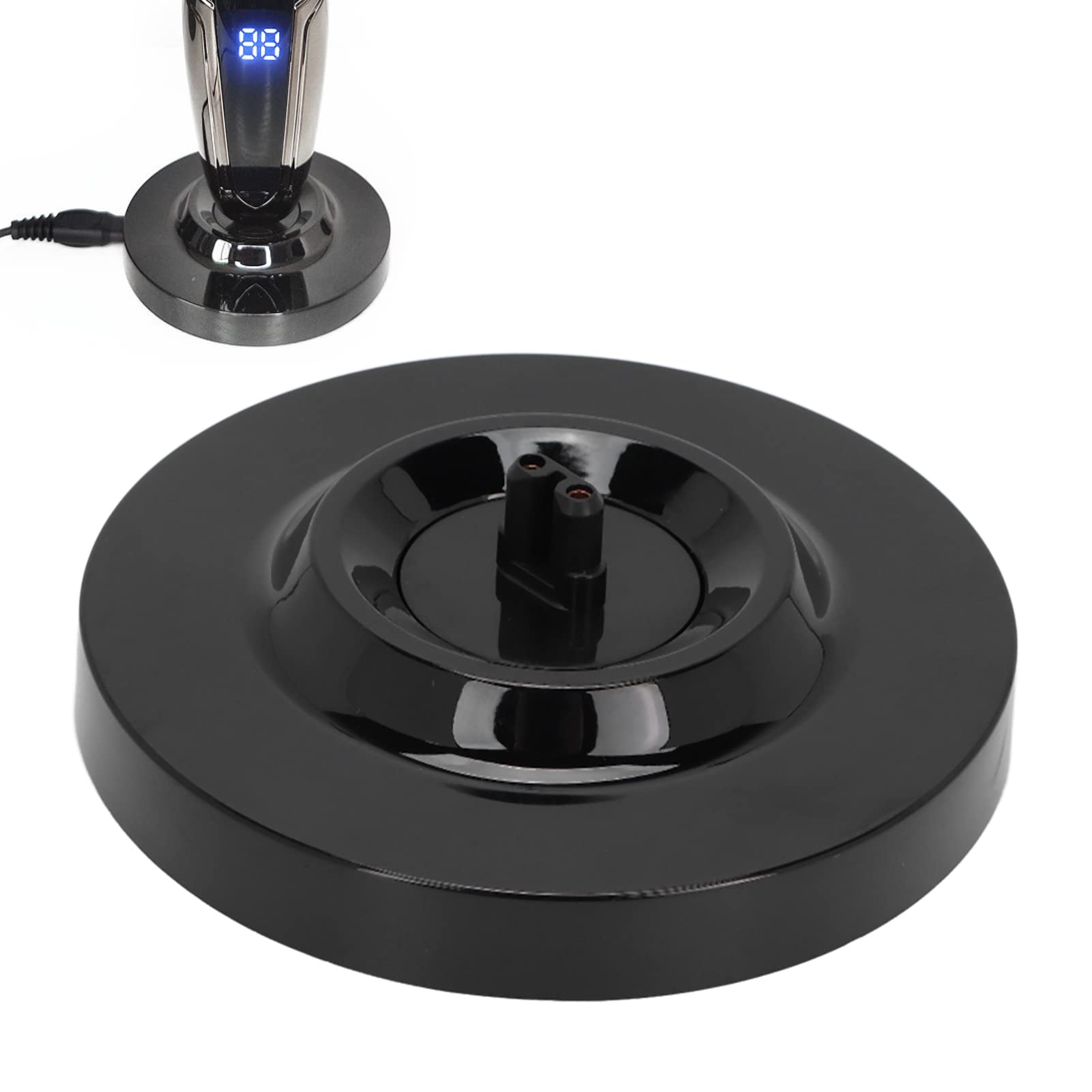 Universal Electric Shaver Charging Stand Round Shape Mens Electric Shaving Charging Base Beard Trimmer Power Supply Charging Dock Black