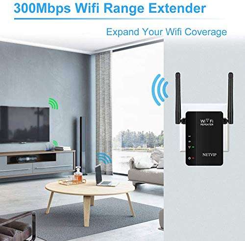 WiFi Range Extender Signal Booster for Home Internet Repeater Super Blast with Ethernet Port 300Mbps, Access Point/Repeater Mode, Hign Gain External Antenna Stable Connection, Easy to Set 3