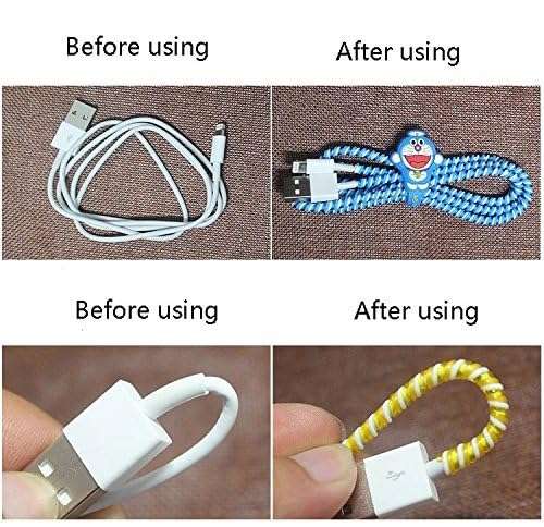 The Thrift Store Ultimate Cable Protector | Spiral Triple Colour 1.5 Meter / 150 cm | Plastic Cord Wire Charger Winder for iPhone and Android Charging Cables (Metallic Purple) 2