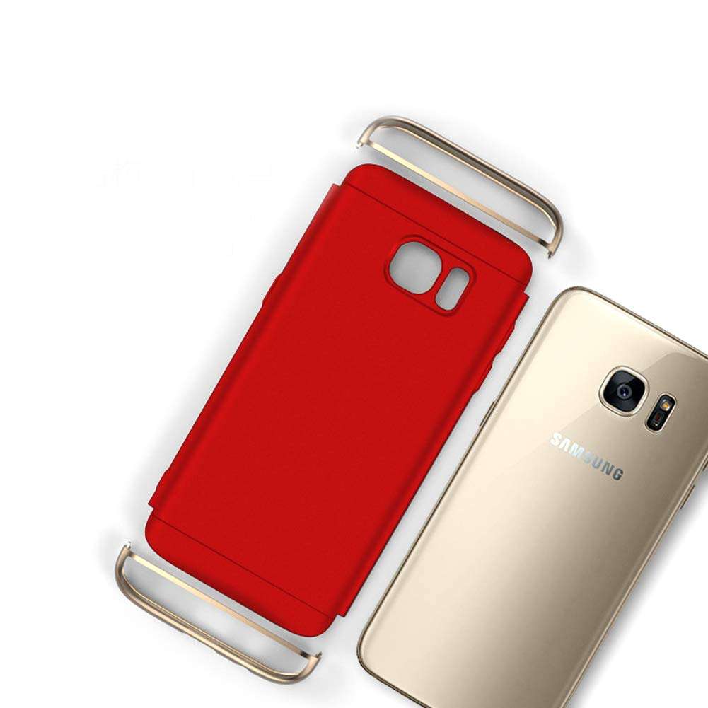 CROSYMX Galaxy S7 Case Back Cover, Ultra Slim & Rugged Fit Shock Drop Proof Impact Resist Hard Protect Case for Samsung Galaxy S7 (5.1'')(2016) - Red 4