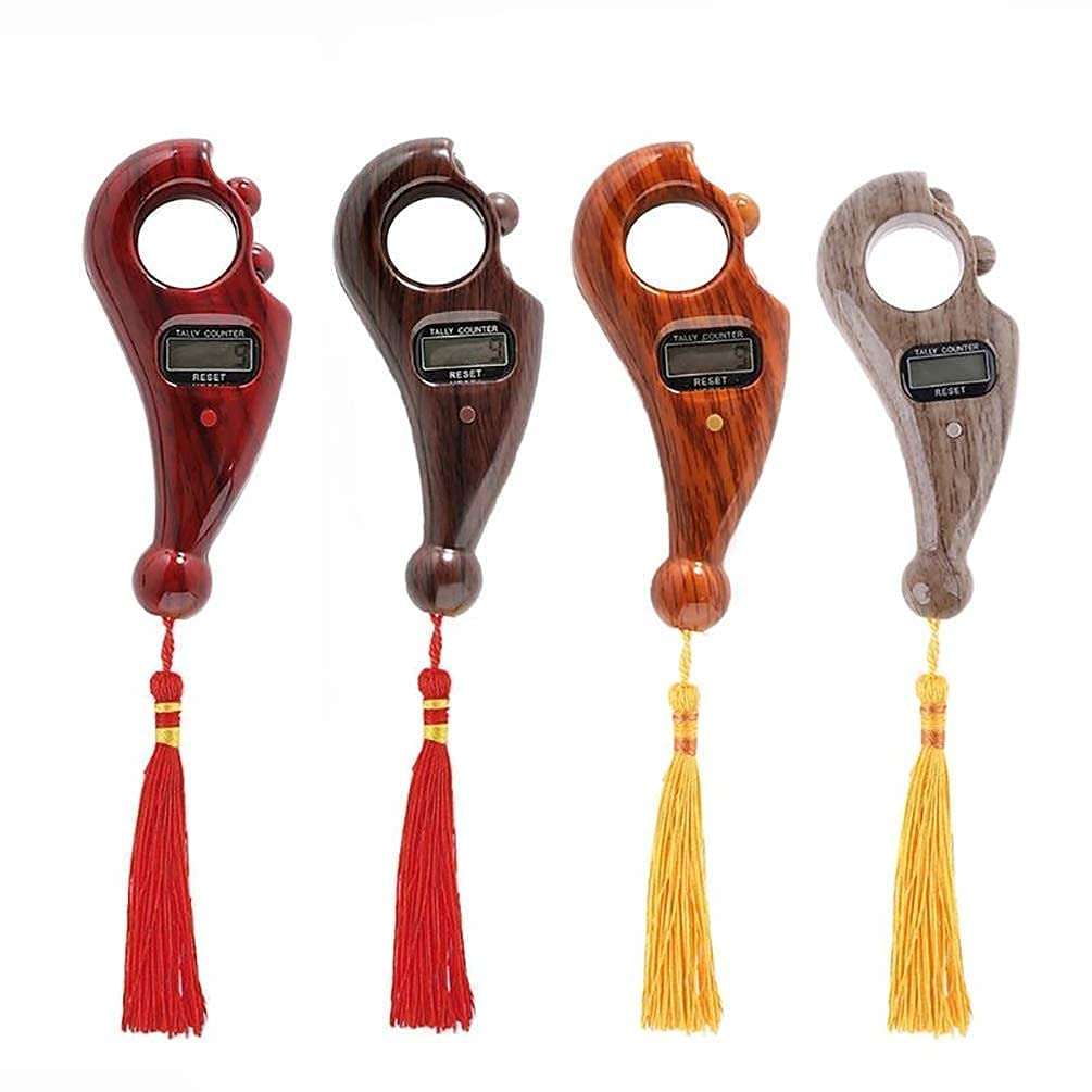 JAWL LCD Digital Display Manual Hand Finger Counting Machine Head Electronic Tally Counter for Mantra jap and Prayer Mala for All.(Multi Color). 4
