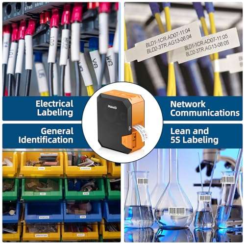 Makeid P31 Industrial Label Maker, Heavy-Duty Labeling Machine with 0.71" W x 26.24ft L Label, Ideal for Wire & Cable Marking, Fast Printing for Job Sites 2