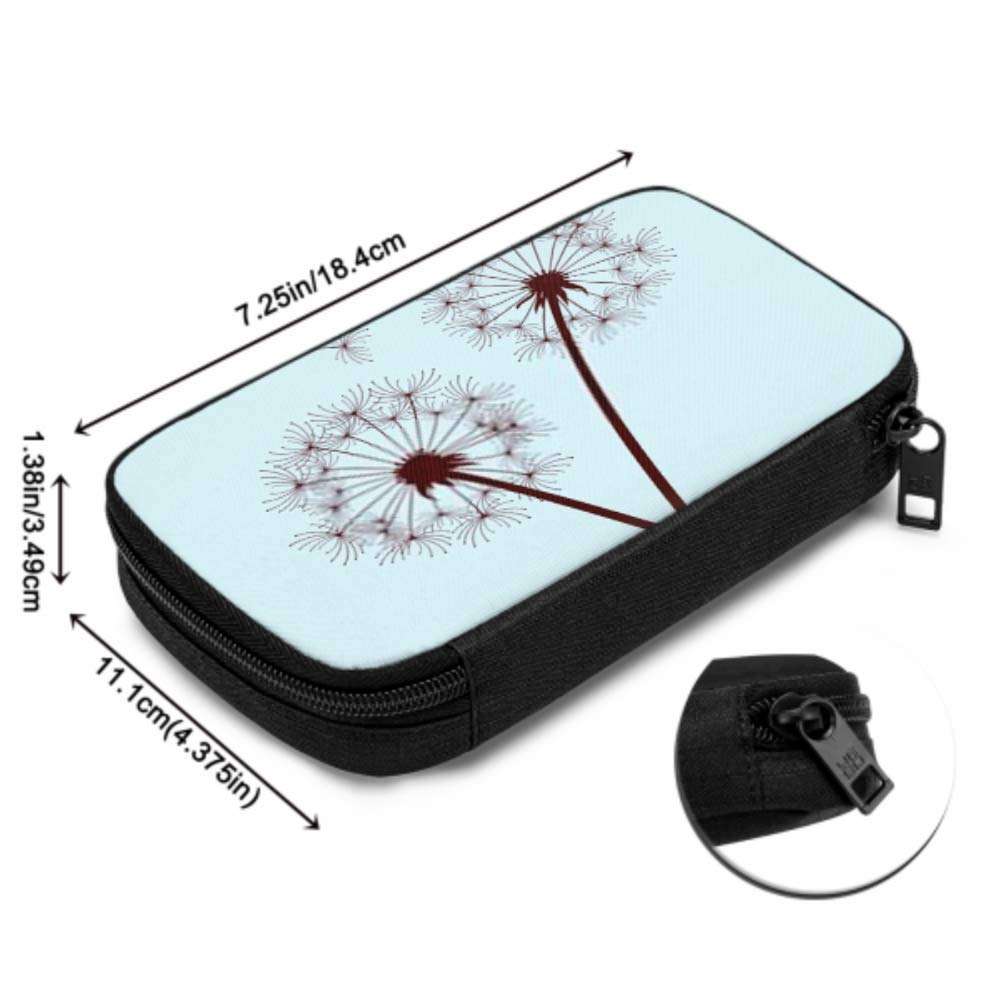 Electronics Accessories Organizer Bag Two Dandelions On Blue Background Electronics Organizer Electronics Bag Organizer Storage Bag of Cases for Cable, Charger, Phone, USB, Sd Card 5