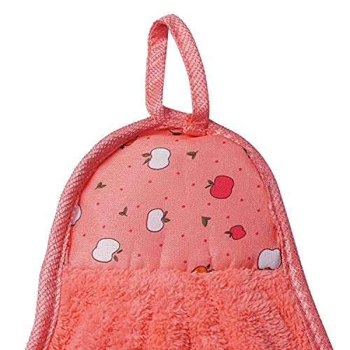 YUKU Microfiber wash Basin Hanging Hand Kitchen Towel Napkin with Ties, 40 x 28 cm,Color,Assorted (3) 5