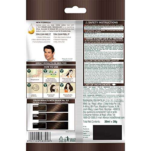 Garnier Color Naturals Crème Hair Color Riche Sachet, 72g - Shade 7.65 Raspberry Red, 60 5