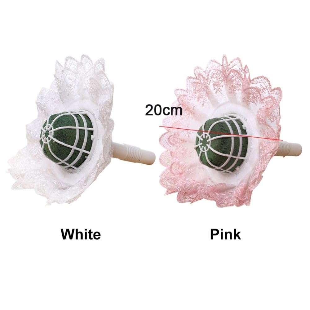 Bride Bouquet Holder,DIY Wedding Foam Bouquet Handle,Fresh Artificial Flower Holder,Artifical Flower Arrangements Bouquet Holder(White) 3