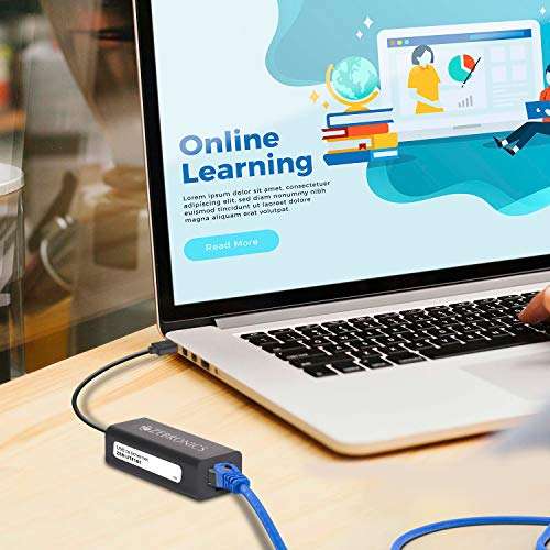 Zebronics Zeb-CTE100 Type C to RJ45 Ethernet LAN Adapter, Up to 1000 Mbps, for Windows/Mac/Linux (Black) 2