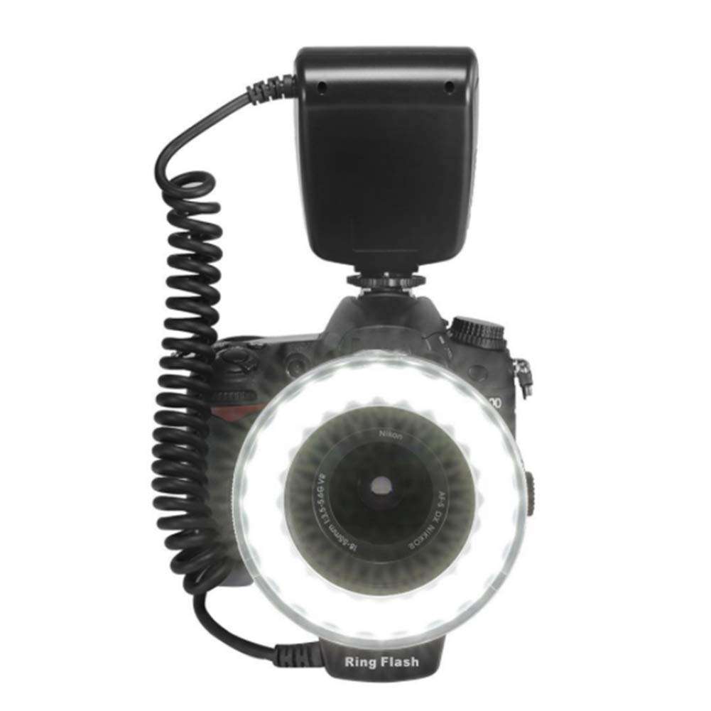 N / A Lighting Tools Flash Multiple Times, 48 Macro LED Ring Flash Kits, 7 Modes, 8 Adapter Rings, 4 diffusers, Adjustable Ring Light LCD Display, Energy Saving 1
