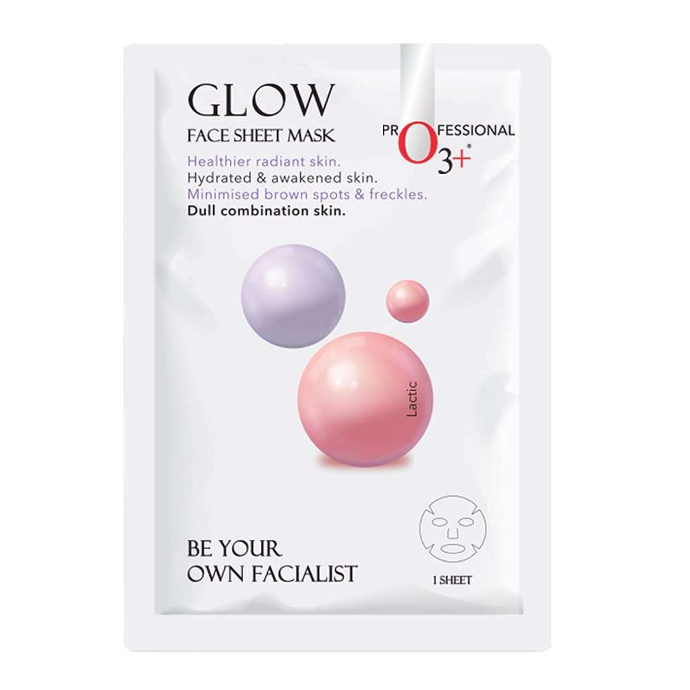 O3+ Sea White Brightening Facial Kit With Peel Off Mask Suitable (45g, Single Use Facial Kit) & O3+ Facialist Glow Sheet Mask Hydrates and awakens skin(30g) Combo 6