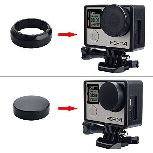 Haoyou Frame Mount with Protective Lens Cover Apply to GoPro Hero4 Hero3+ Hero3 2