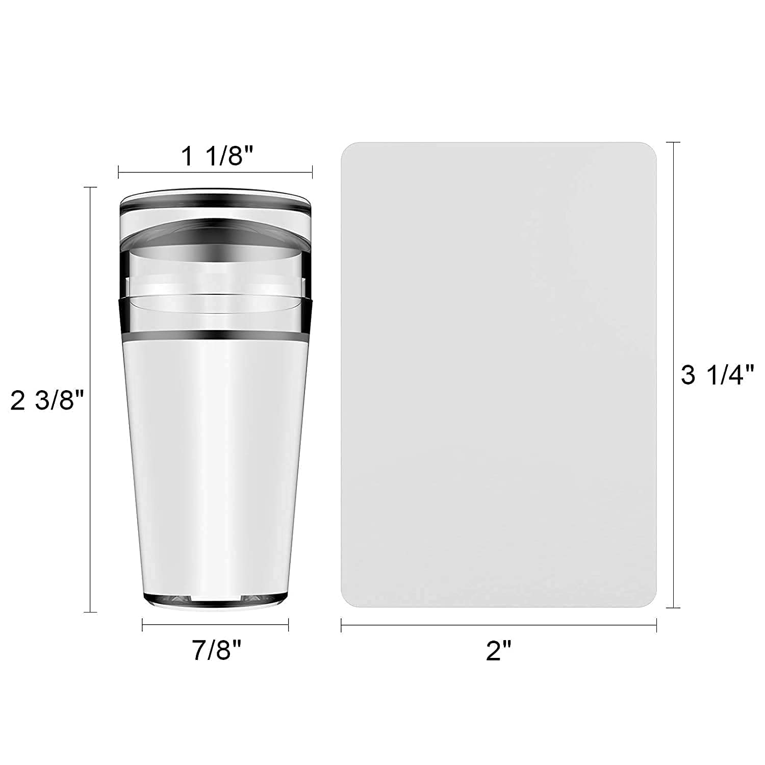 LVZGR Soft Silicone Jelly Nail Stamper Scraper Nail Art Tool Nail Art Stamper Kit with Acrylic Scrapers for French Nail Stamper Stamping Polish Manicure Nail Art Tool 3