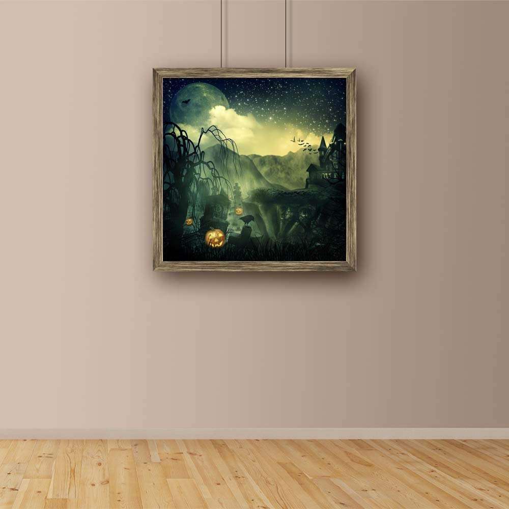 ArtzFolio Scary Movie Tabletop Painting Antique Golden Frame 10 x 10 inch (25 x 25 cms) 4