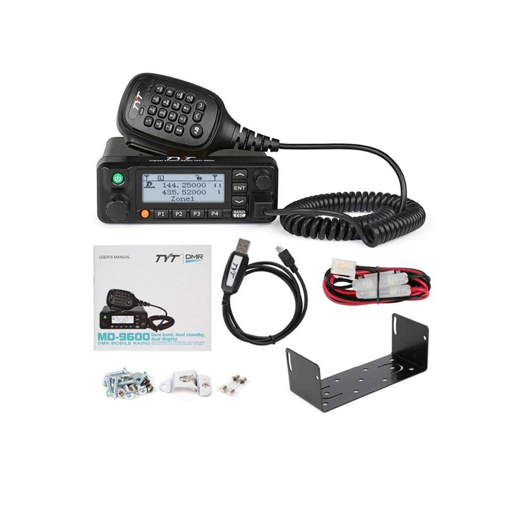 TYT MD-9600 GPS with AES256 Dual Band DMR Mobile Transceiver 50-Watt Car Truck Radio 6