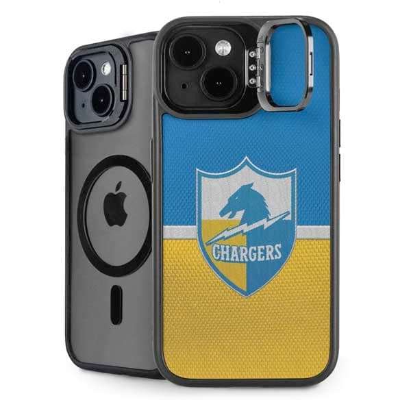 Skinit Kickstand Phone Case Compatible with iPhone 15 Plus - Officially Licensed NFL Los Angeles Chargers Vintage Design 1