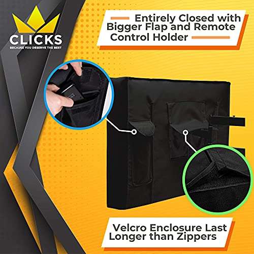 Outdoor TV Cover, Waterproof and Dustproof, Black, Size 60” - 70” 4