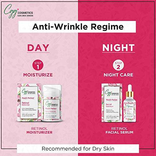 CGG Cosmetics Retinol 2.5%, Hyaluronic Acid, Niacinamide and Aloe Vera Facial Serum - 30ml 5