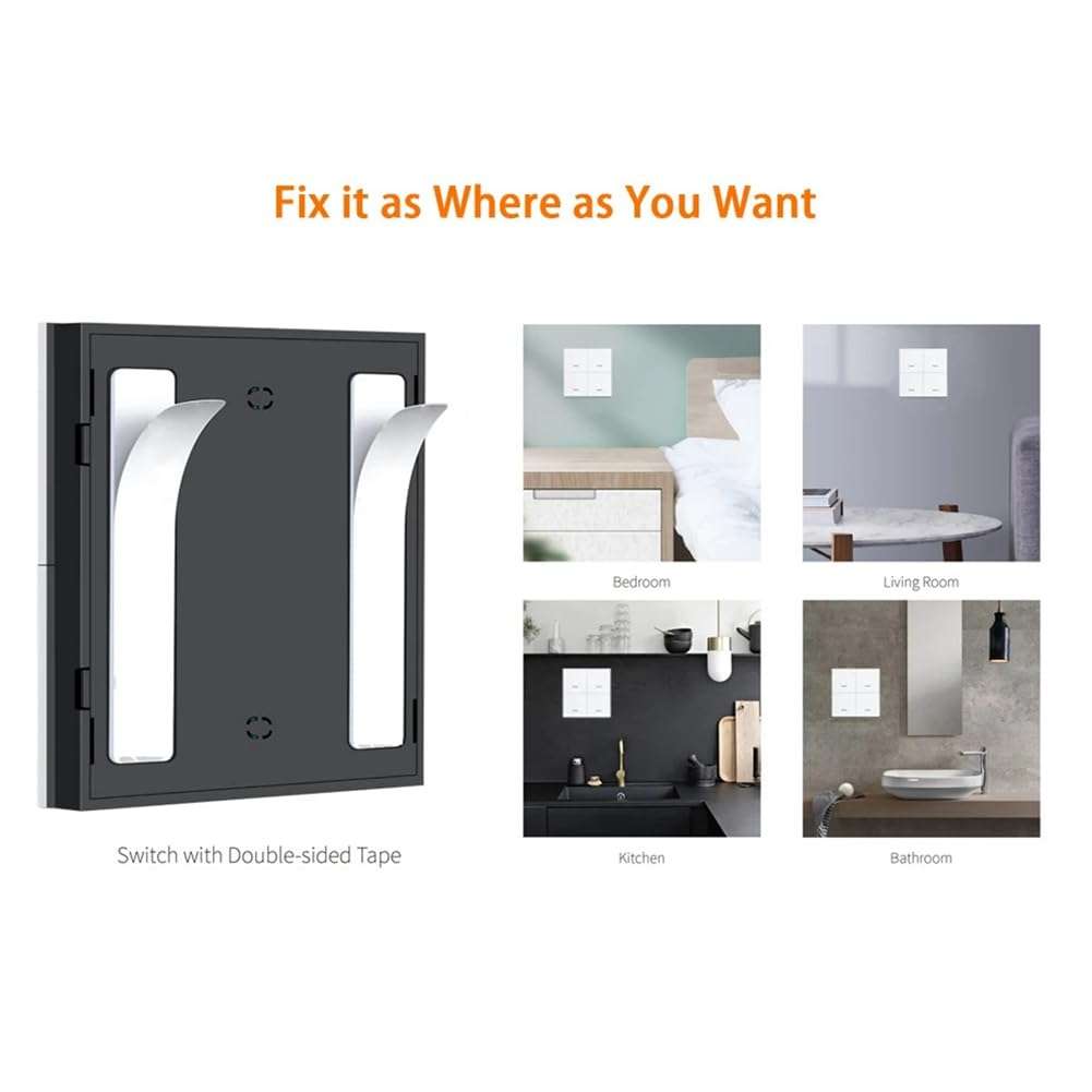 Bloepum Tuya ZigBee Smart Scene Switch 4 Gang Smart Switch 12 Scene Switch Push Button Controller Supports Home Assistant Easy to Use 5