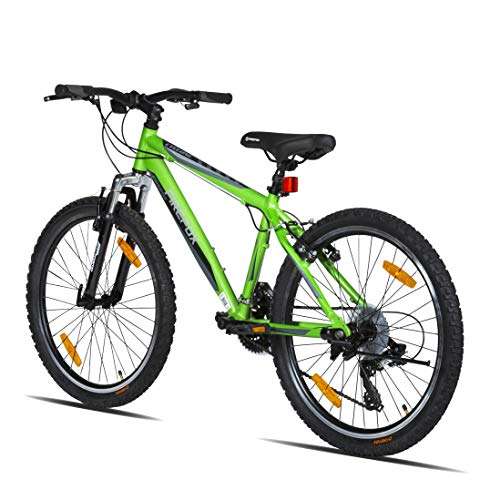 Firefox Bikes Cyclone 24T -21 Speed MTB Mountain Cycle (Green/Black) I V Brake I Ideal For : 9-12 Years I Frame size: 14 inchI Rider height : 4.6 feet to 5.6 feet, Unisex-Adult 3