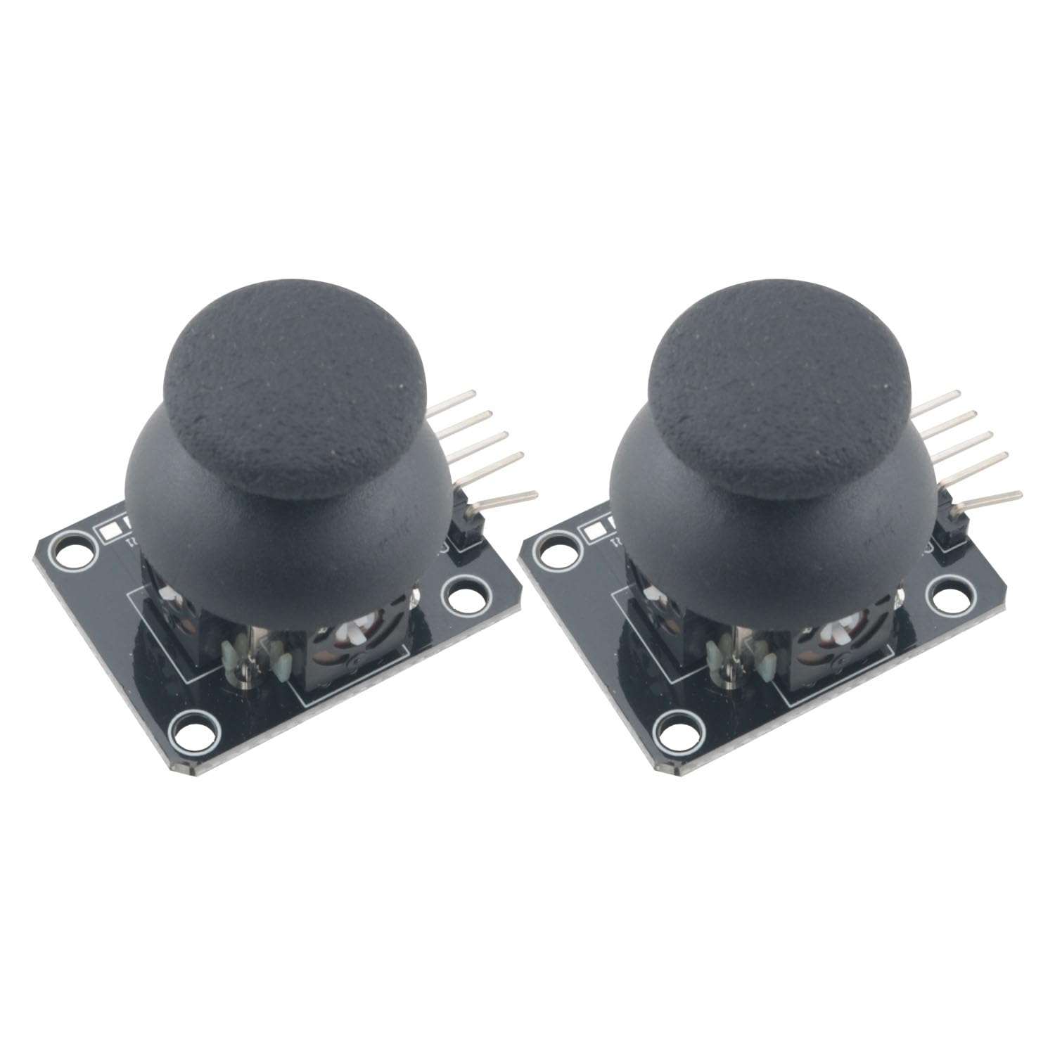 WELWIK 5PCS Black Dual Axis Joystick Module Game Controller Sensor Board Module Electronics Computer Accessories 5