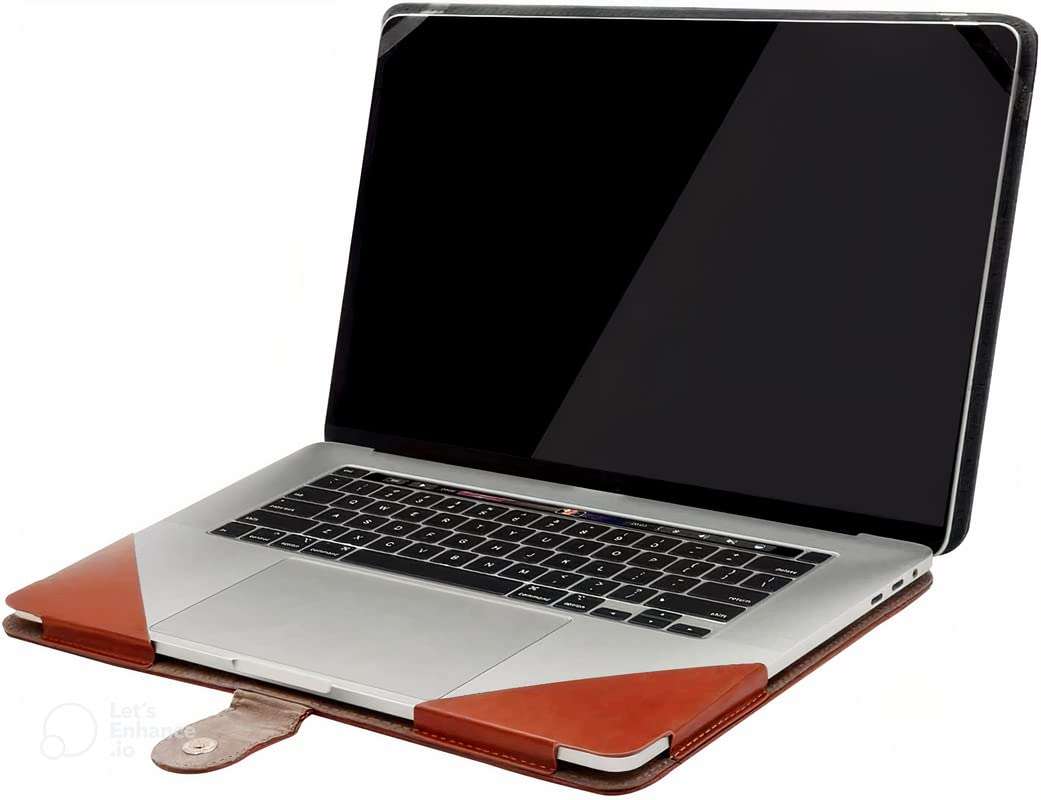 Flausen Original PU Leather Laptop Cover for Acer Aspire 5 A515-56-54Fn, Tan Brown (FLX-950) 3