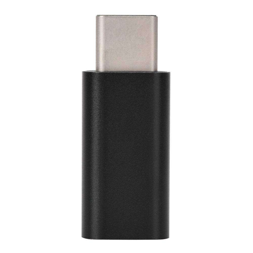 Adapter to Type-c Converter USB Female to USB C Male Convert Connector Lighting Cable (Female) to USB Type C (Male)(Black)