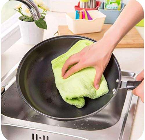 Riftree Micro Fiber Cotton Multipurpose use wash Basin/Kitchen Hanging Towels Pack of 6 pcs 3