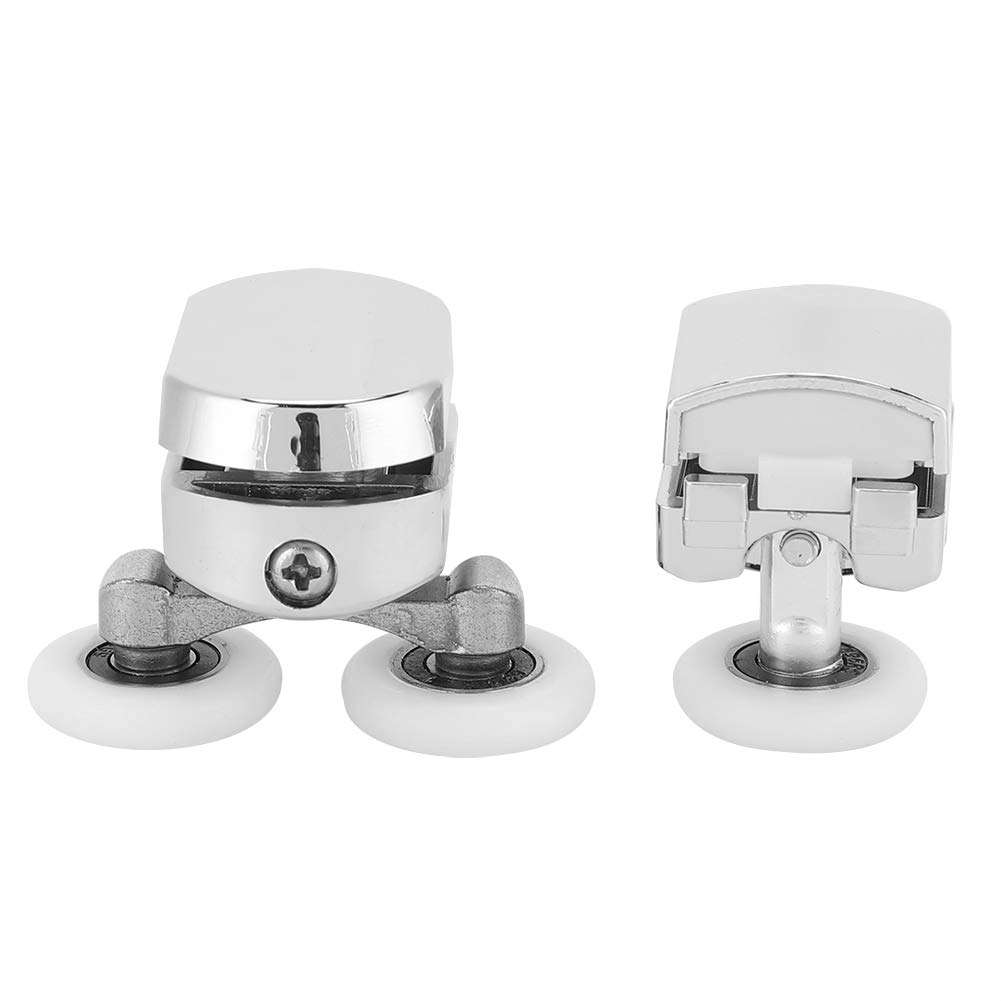 Oreilet Bathroom Roller, Bathroom Sliding Roller, 2Pcs for Bathroom Glass Door Track Door Sliding Door Accessories Door Hardware Supplies 6