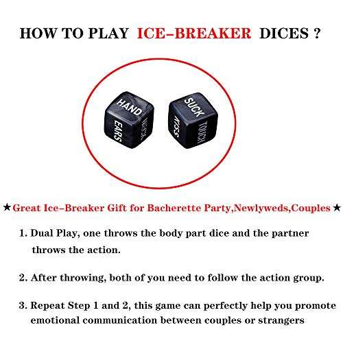 Funny Romantic Sport Dice Couple Dice Party Dice, Gift for Valentine's Day，Hen Party, Honeymoon, bacherette Party,Bridal Shower, Groom Roast, Wedding, Anniversary, Marriage 3