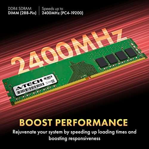 A-Tech 8GB DDR4 2400 MHz UDIMM PC4-19200 (PC4-2400T) CL17 DIMM Non-ECC Desktop RAM Memory Module 3