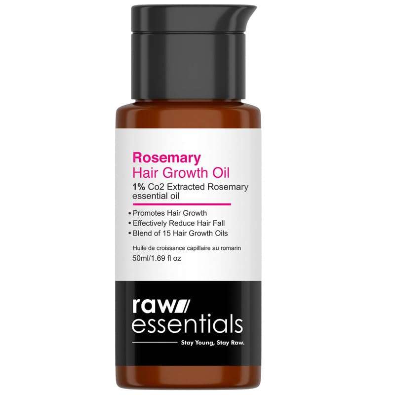 Raw Essentials Rosemary Hair Oil 50ml, Highest Grade Natural Rosemary Oil for Hair Growth, Nourishes and Strengthen Hair & Scalp, Boost Volume, Shine & Thickness. 1