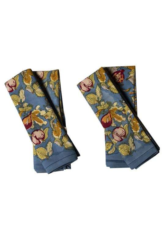 CONTRAST LIVING Ganesh Hand Block Printed Kitchen Towel/Dish Towel/Hand Towel Multi Color Set of 4 Pcs 4