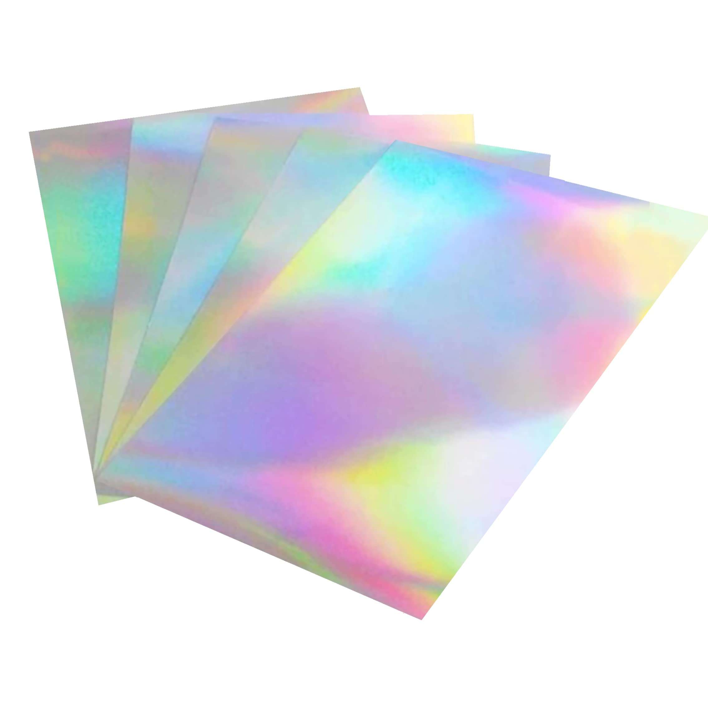 20 Sheets Holographic Sticker Paper 8.5x11 inch Printable Waterproof Stickers Rainbow Vinyl Sticker Sheets for Inkjet or Laser Printer 2