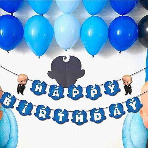 Party Propz Boss Baby Theme Happy Birthday Banner For Kids - Boss Baby Birthday Decorations Items 4