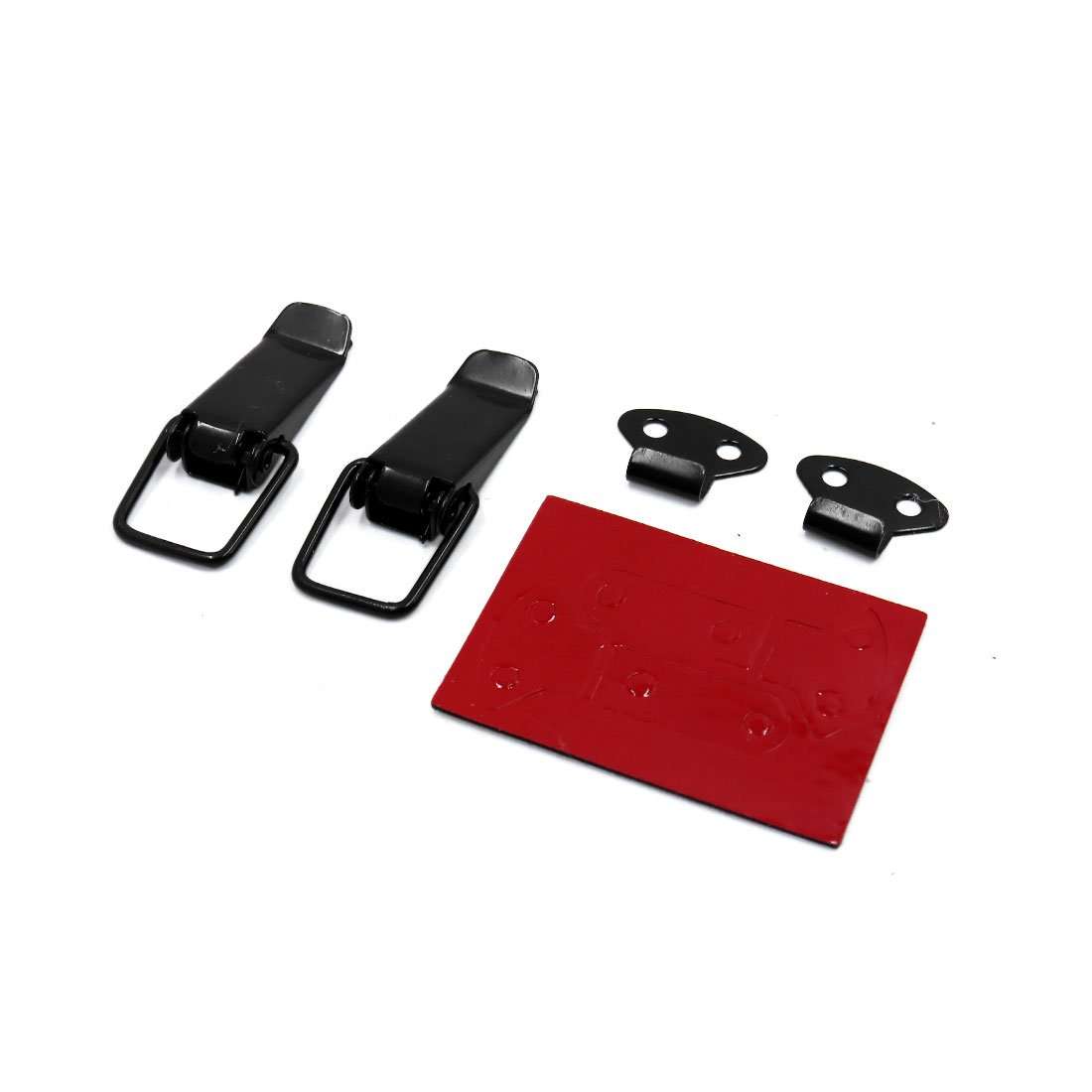 uxcell 2 Pcs 75 x 25 x 9mm Black Metal Box Toggle Latch Catch Hasp Clamp for Car 1