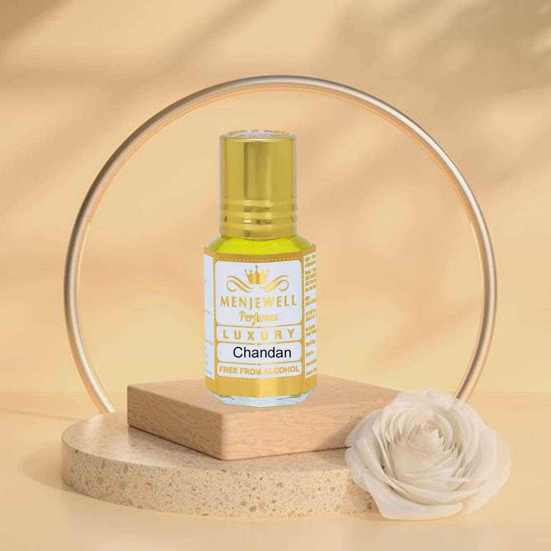 Menjewell Chandan-E-Khaas Floral Attar/Ittar/Etra Perfume For Men and Women | Non alcoholic | Best Gifting Long Lasting Luxury Scent | 3ml 4