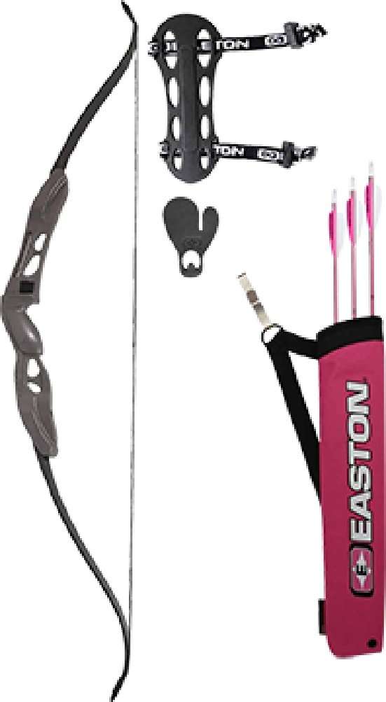 Easton Youth Beginner Recurve Bow Kit, Pink, 10-20-Pound 1