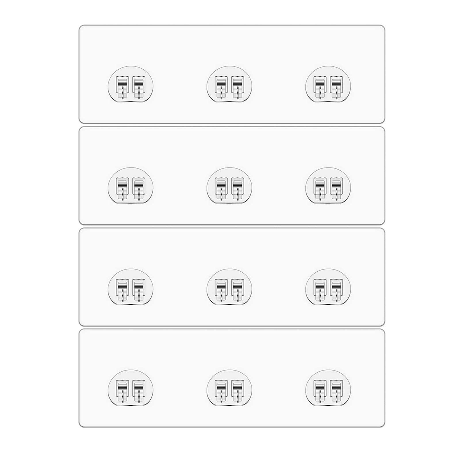 MIUTME 4-Pack Shower Caddy Adhesive Replacement, Strong Adhesive Hooks Strips,Transparent Shower Shelf Adhesion Stickers No Drilling,for Soap Holder, Bathroom Corner Shelves and Kitchen Racks