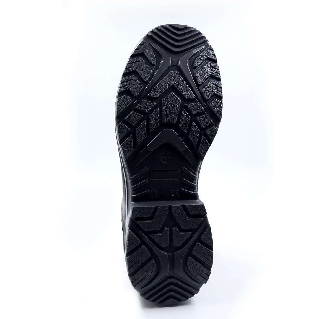 ACME Delamar Safety Shoe - C.T Upper Buffalo Dark Taupe Waxy Black Creay Leather DIP (UK Footwear Size System, Adult, Men, Numeric, Medium, 8) 6