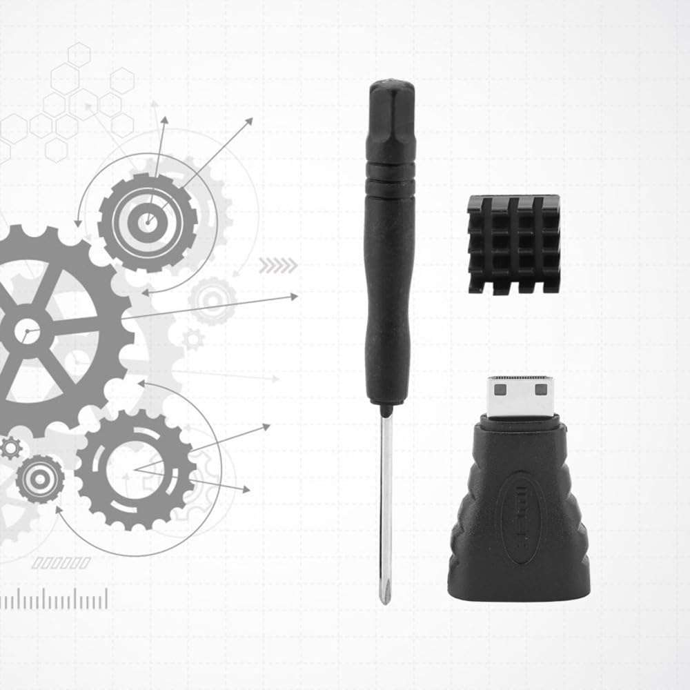 Chiffonade Basic Protective Case Suite Kit Compatible with Raspberry Pi Zero/for Zero W, Includes Heat Sink, OTG Cable, and 40-Pin GPIO Accessories 5