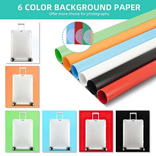 Travor Photo Box 16"/40cm Photo Studio Light Box Photography Shooting Tent with Movable LED Lights, Dimmable Table Top Light Tent with 4 Color Backdrops (White Black Red Blue), CRI95+ 4