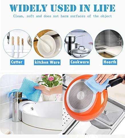 Sakar Sales Non- Woven Disposable Reusable Towels Kitchen Cleaning Multi-Uses Dish Cloths Washable Towel Roll (Set of 1). 5