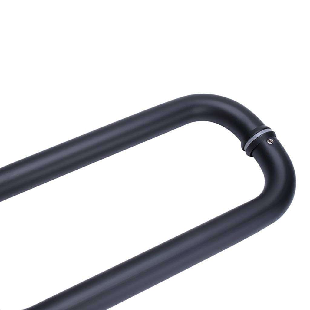 KFDQ Outdoor Indoor Universal Stair Handrail,Glass Door Handle - Matte Black Paint 304 Stainless Steel Bathroom Shower Room Glass Door Handle/Non-Slip Safety Handrail 3