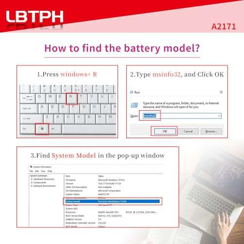 LBTECH A2171 Battery for Apple MacBook Pro Retina 13.3'' A2159 2019 MUHN2LL/A MUHP2LL/A MUHQ2LL/A MUHR2LL/A MUHR2LL/B 2020 A2289 EMC3456 3301 I5-8257U Core I7 1.7G MYDA2LL/A MXK62 11.41V 58.2Wh 6