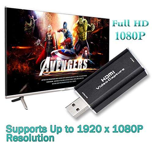 HDMI Capture Cards, HDMI to USB 1080P USB 2.0 Video Capture Card, Record via DSLR Camcorder Action Cam to PC or Mac for Gaming, Streaming, Teaching, Video Conference or Live Broadcasting 3