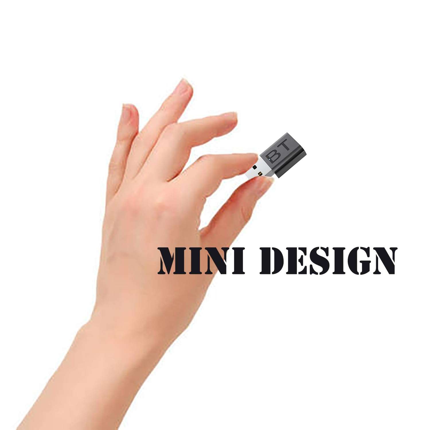 QOFOWIN Mini 2-in-1 USB Bluetooth Receiver,5.4 Wireless Audio Adapter 3.5mm Car Kit Music Receiver for Home/Car Stereo Sound System, Bluetooth Adapter(Aux in) with 3.5mm Cable 6