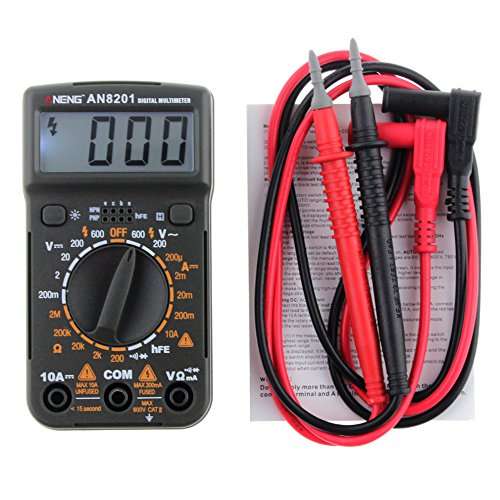 Portable LCD Digital Multimeter Professional Electric Handheld Tester Backlight AC/DC Voltmeter Ammeter Ohm Multimetro AN8201 - Black 1