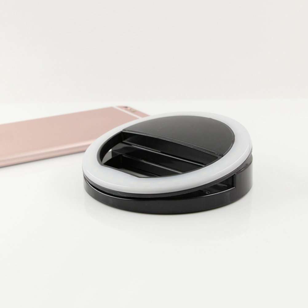 Selfie Ring Light with 36 LED Bulbs Flash Lamp Clip Ring Lights Fill-in Lighting Portable for Phone Tablet Laptop Camera (Black) 2