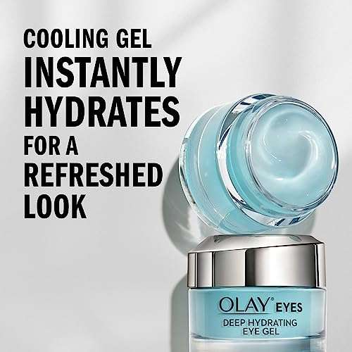 Olay Deep Hydrating Eye Gel with Hyaluronic Acid for Tired Eyes, Hydrating Gel, Cucumber, 0.5 Fl Oz 2