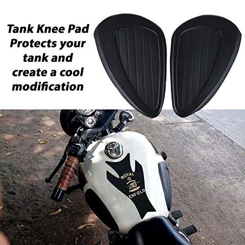 AllExtreme EXSRE29 Motorcycle Rubber Gas Tank Traction Side Pad Fuel Gas Knee Grip Decal Guard Protector Compatible for Bullet 3