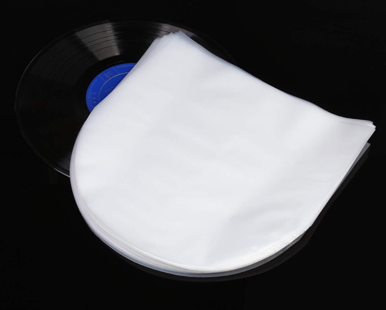 Richohome 50 Pack LP Vinyl Record Inner Sleeves, 12" Vinyl Record Sleeves Provide Your LP Collection with The Proper Protection with 0.12mm Thick Anti-Static Material 4